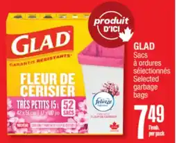 Jean Coutu GLAD Sacs à ordures sélectionnés offer
