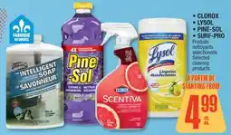 Jean Coutu CLOROX, LYSOL, PINE-SOL AND SURF-PRO CLEANING PRODUCTS offer