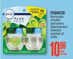 Jean Coutu FEBREZE Selected scented oil refills offer