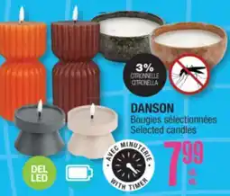 Jean Coutu DANSON Selected candles offer