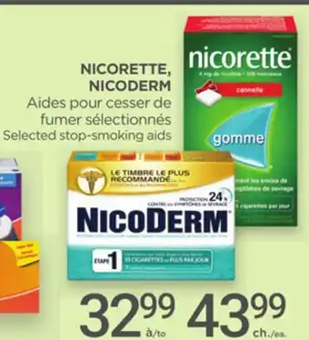 Proxim NICORETTE, NICODERM Selected stop-smoking aids offer