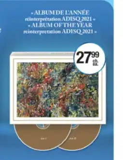 Jean Coutu ALBUM OF THE YEAR reinterpretation ADISQ 2021 offer