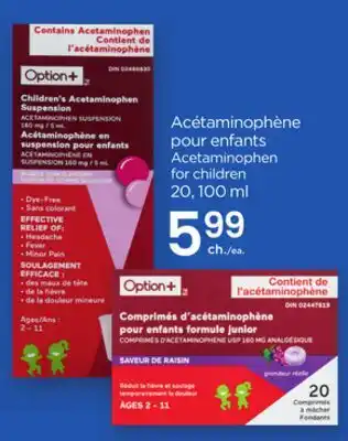 Proxim Option+ Acetaminophen for children offer