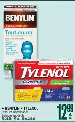 Jean Coutu BENYLIN, TYLENOL Selected products offer