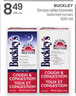Proxim BUCKLEY Selected syrups offer