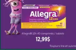 Jean Coutu Allegra 12h 40 tablets offer