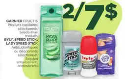 Proxim GARNIER FRUCTIS,BYLY, SPEED STICK, LADY SPEED STICK offer