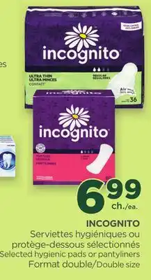 Proxim INCOGNITO Selected hygienic pads or pantyliners offer