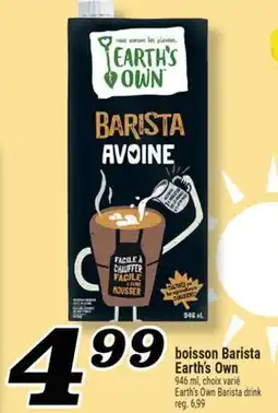 Marché Richelieu Earth's Own boisson Barista | Earth's Own Barista drink offer