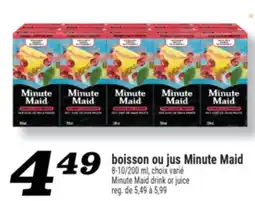 Marché Richelieu boisson ou jus MinuteMaid offer