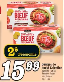 Marché Richelieu burgers de boeuf Selection | Selection frozen beef burgers offer