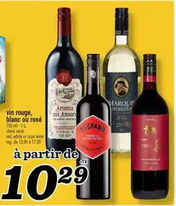 Marché Richelieu vin rouge, blanc ou rosé | red, white or rosé wine offer