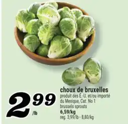 Marché Richelieu choux de bruxelles offer