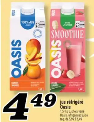 Marché Richelieu jus réfrigéré Oasis | Oasis refrigerated juice offer