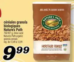 Marché Richelieu CÉRÉALES GRANOLA BIOLOGIQUES NATURE'S PATH | NATURE'S PATH ORGANIC GRANOLA CEREALS offer