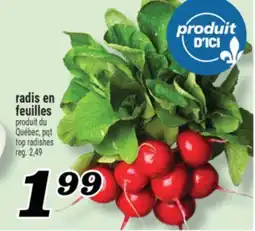 Marché Richelieu radis en feuilles offer