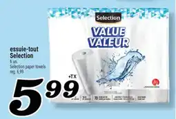Marché Richelieu ESSUIE-TOUT SELECTION | SELECTION PAPER TOWELS offer