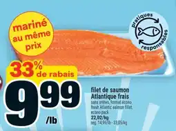 Super C filet de saumon Atlantique frais | fresh Atlantic salmon fillet offer