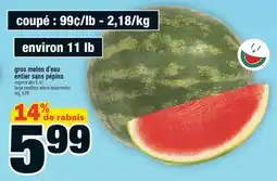Super C gros melon d'eau entier sans pépins | large seedless whole watermelon offer