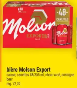 Super C bière Molson Export | beer offer