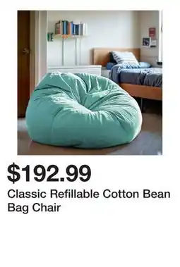 Wayfair Classic Refillable Cotton Bean Bag Chair offer