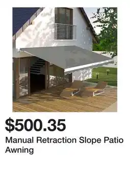 Wayfair Manual Retraction Slope Patio Awning offer