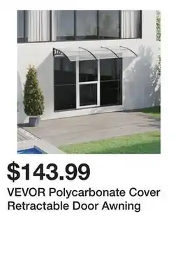 Wayfair VEVOR Polycarbonate Cover Retractable Door Awning offer