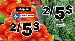 Val-Mont Tomates raisins Chopine, Brocolis États-Unis offer