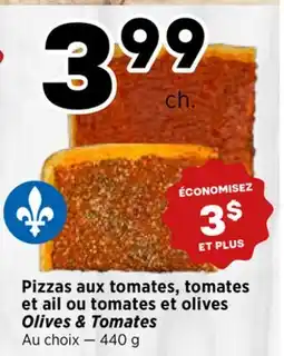 Val-Mont Pizzas aux tomates, tomates et ail ou tomates et olives Olives & Tomates offer