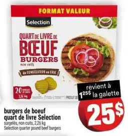Super C BURGERS DE BOEUF QUART DE LIVRE SELECTION offer
