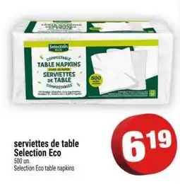 Super C SERVIETTES DE TABLE SELECTION ECO offer