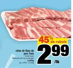 Super C CÔTES DE FLANC DE PORC FRAIS offer