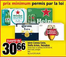 Super C bière Corona Extra, Stella Artois, Heineken offer