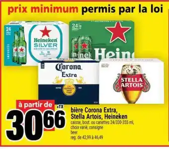 Super C bière Corona Extra, Stella Artois, Heineken offer