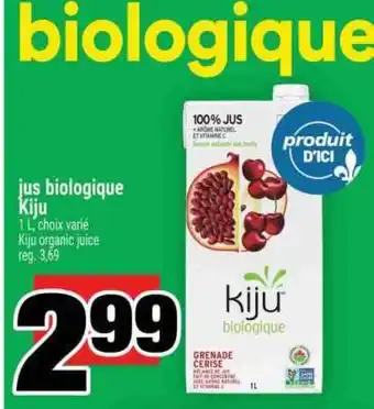 Super C jus biologique Kiju offer