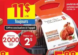 Maxi Poulet entier assaisonné barbecue offer