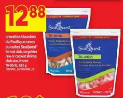 Maxi SeaQuest crevettes blanches du Pacifique crues ou cuites offer