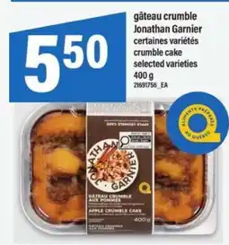 Maxi gâteau crumble Jonathan Garnier offer