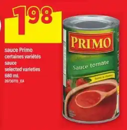 Maxi sauce Primo offer