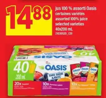 Maxi JUS 100 % ASSORTI OASIS offer