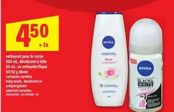 Maxi Nivea Body Wash, Deodorant or Antiperspirant offer