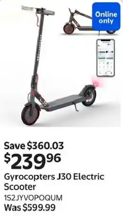 Walmart Gyrocopters J30 Electric Scooter offer