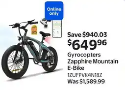 Walmart Gyrocopters Zapphire Mountain E-Bike offer