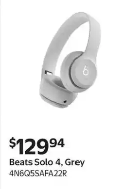 Walmart Beats Solo 4, Grey offer