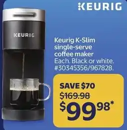 Walmart Keurig K-Slim single-serve coffee maker offer