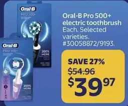Walmart Oral-B Pro 500+ electric toothbrush offer