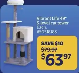 Walmart Vibrant Life 49" 5-level cat tower offer