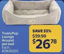 Walmart TrustyPup Lounge Around pet bed offer