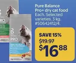 Walmart Pure Balance Pro+ dry cat food offer