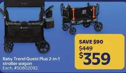 Walmart Baby Trend Quest Plus 2-in-1 stroller wagon offer